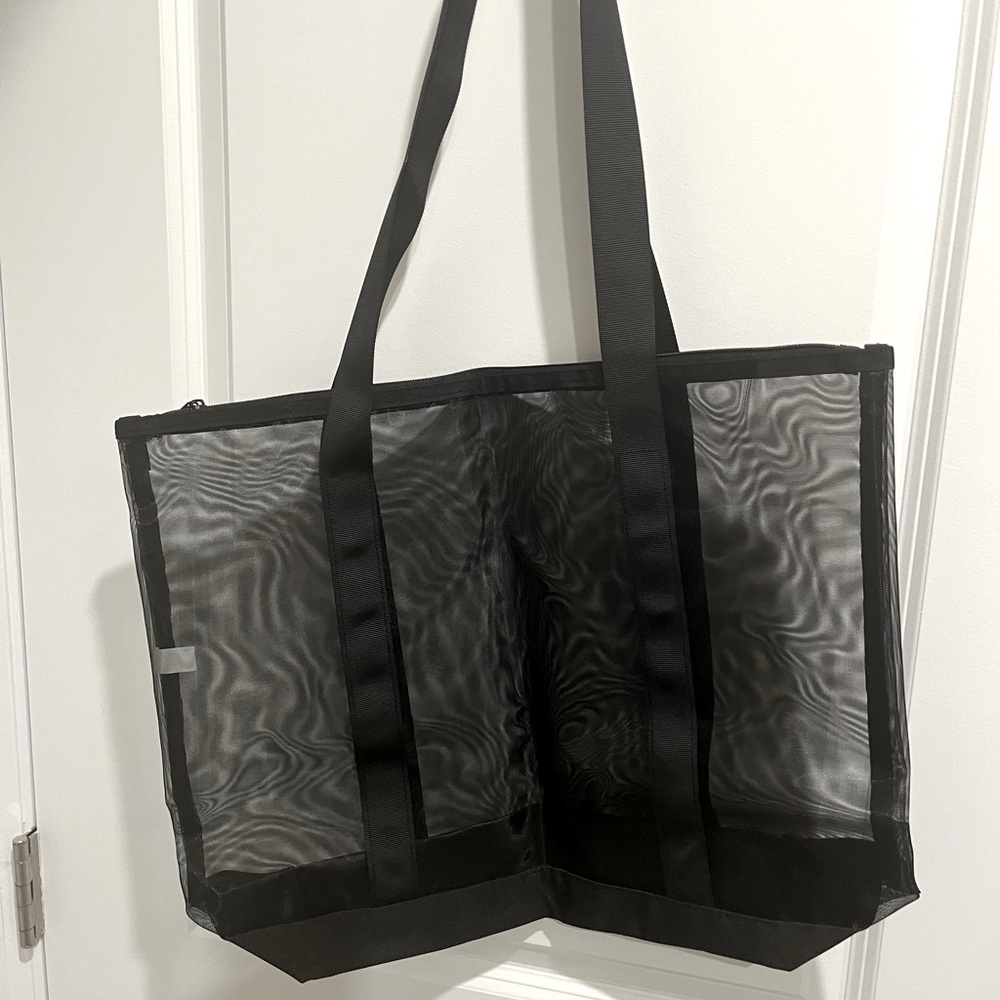 Mesh Tote Bag with Zipper